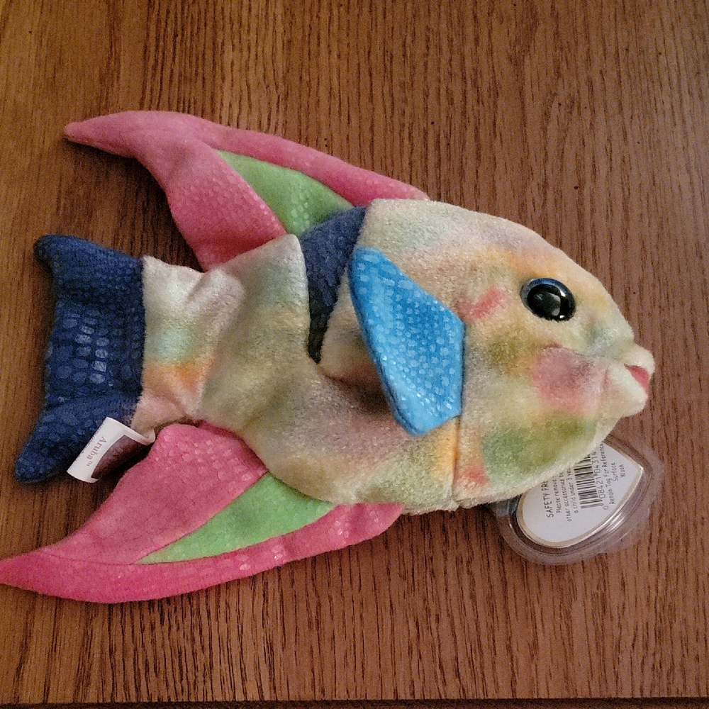 Beanie Babies Aruba Multicolored Plush Fish Toy